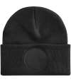 B446 Circular patch printers beanie Black colour image